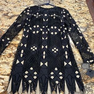 ANNA SUI Art Deco Dress Size 4